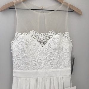 White floor length dress